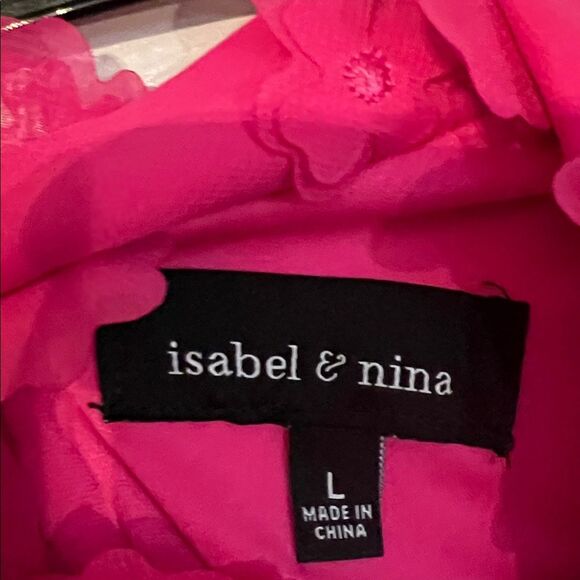 Isabel & Nina NWT Hot Pink Floral Textured Shift  spring/summer dress MSRP $89 - Picture 3 of 5